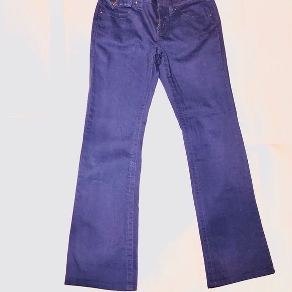 Zana Di Girls Purple Flare Bootcut Jeans Vintage Y2K/late 90s Low Rise Size 12 - Picture 1 of 14